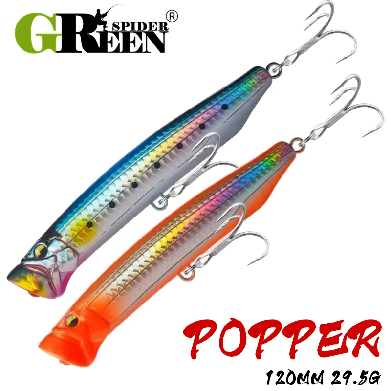 Fishing Lure Buzzbait - GREENSPIDER New 120mm 29.5g Topwater Slim