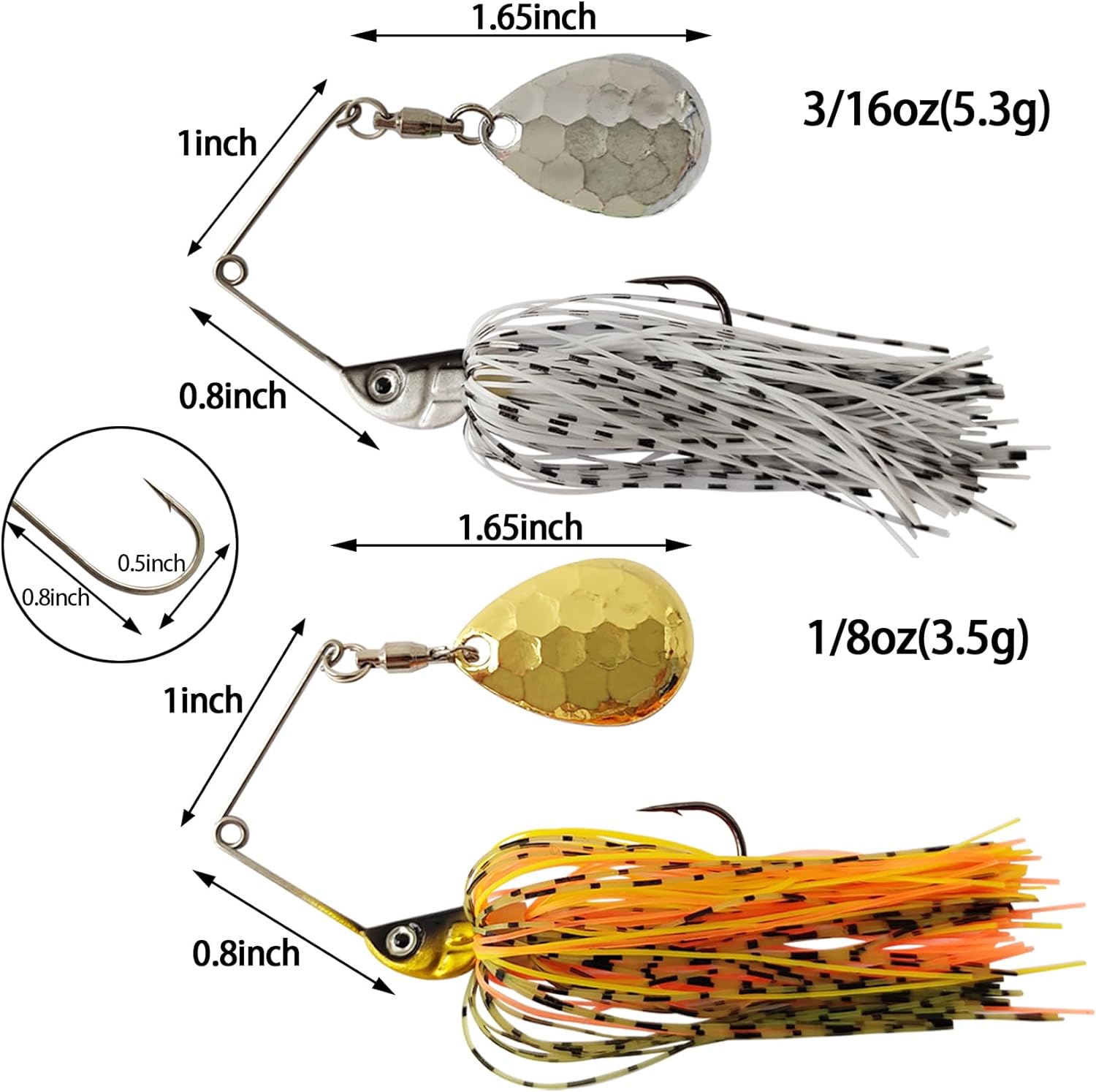 Eupheng Spinner Bait Spoon Wir - Fishing Lure Spinnerbait recension och pris