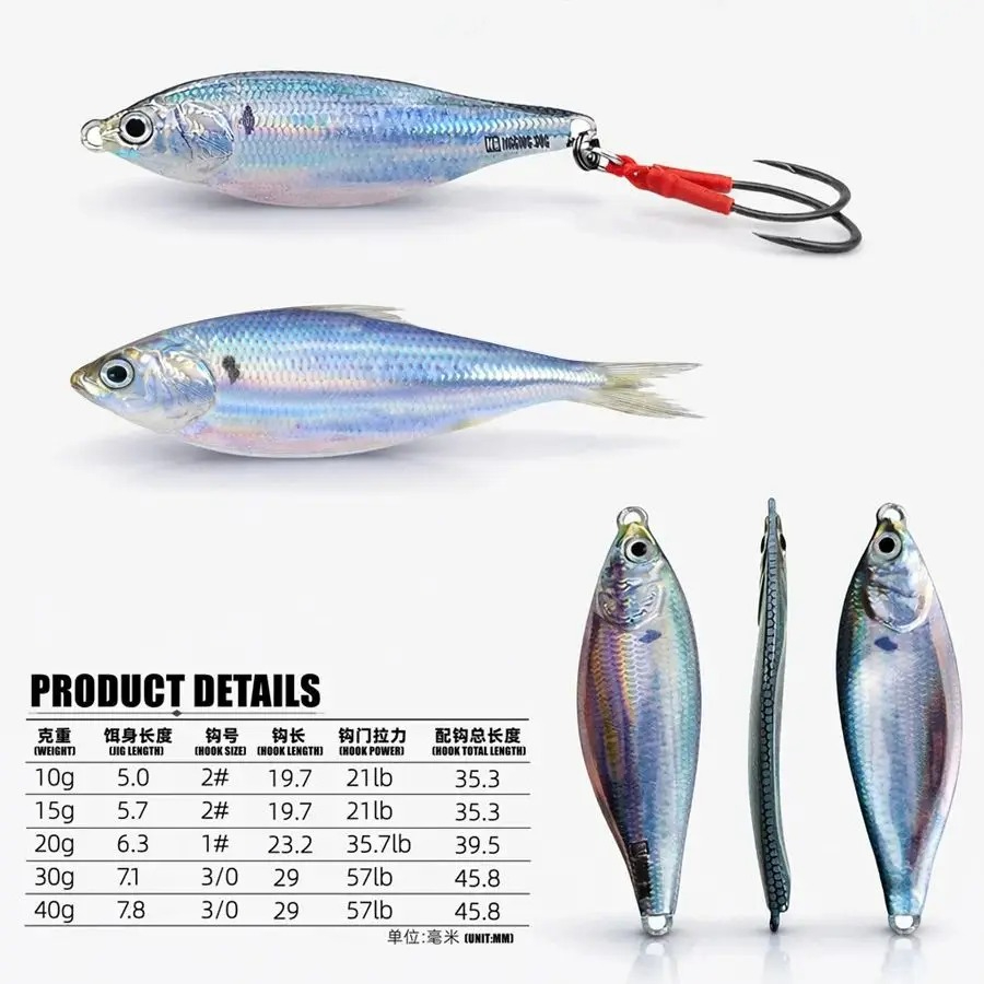 Metal Jig Bait Spinner Sinking - Fishing Lure Blade Bait recension och pris